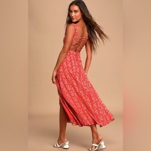 Lulu’s Lace Up Backless Dress